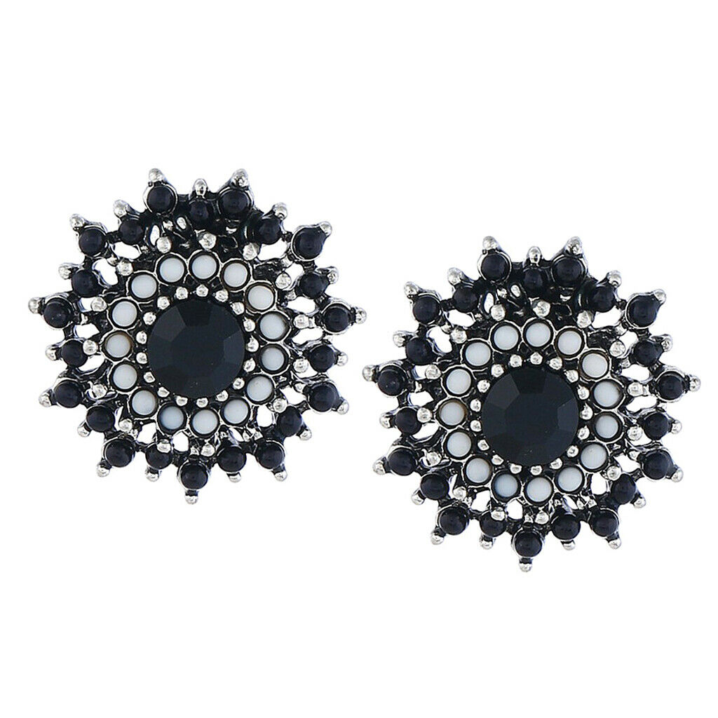 1 Pair Crystal Sunflower Stud Earrings Hypoallergenic Ear Piercing Earrings