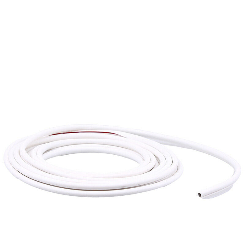 White Car Door Edge Rubber Scratch Protector Strip Seal Strip Moulding Trim 5M