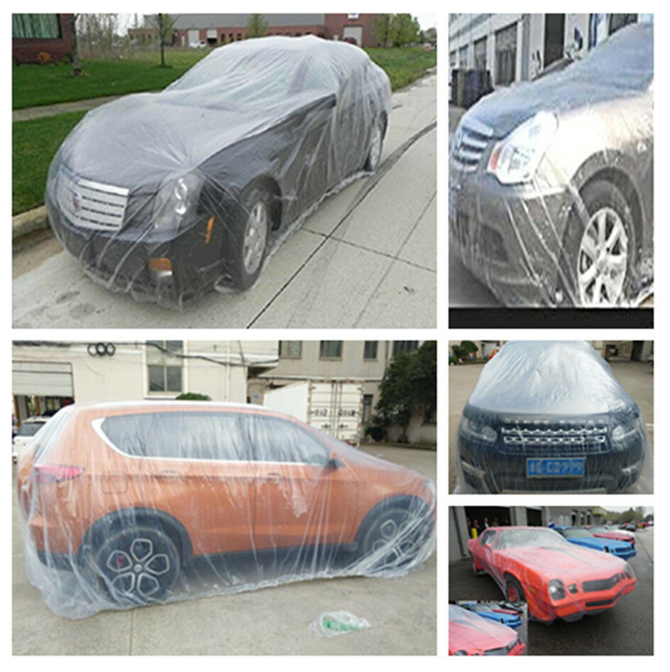 Clear Transparent Waterproof Plastic Temporary Disposable Car Suv Jeep Cover