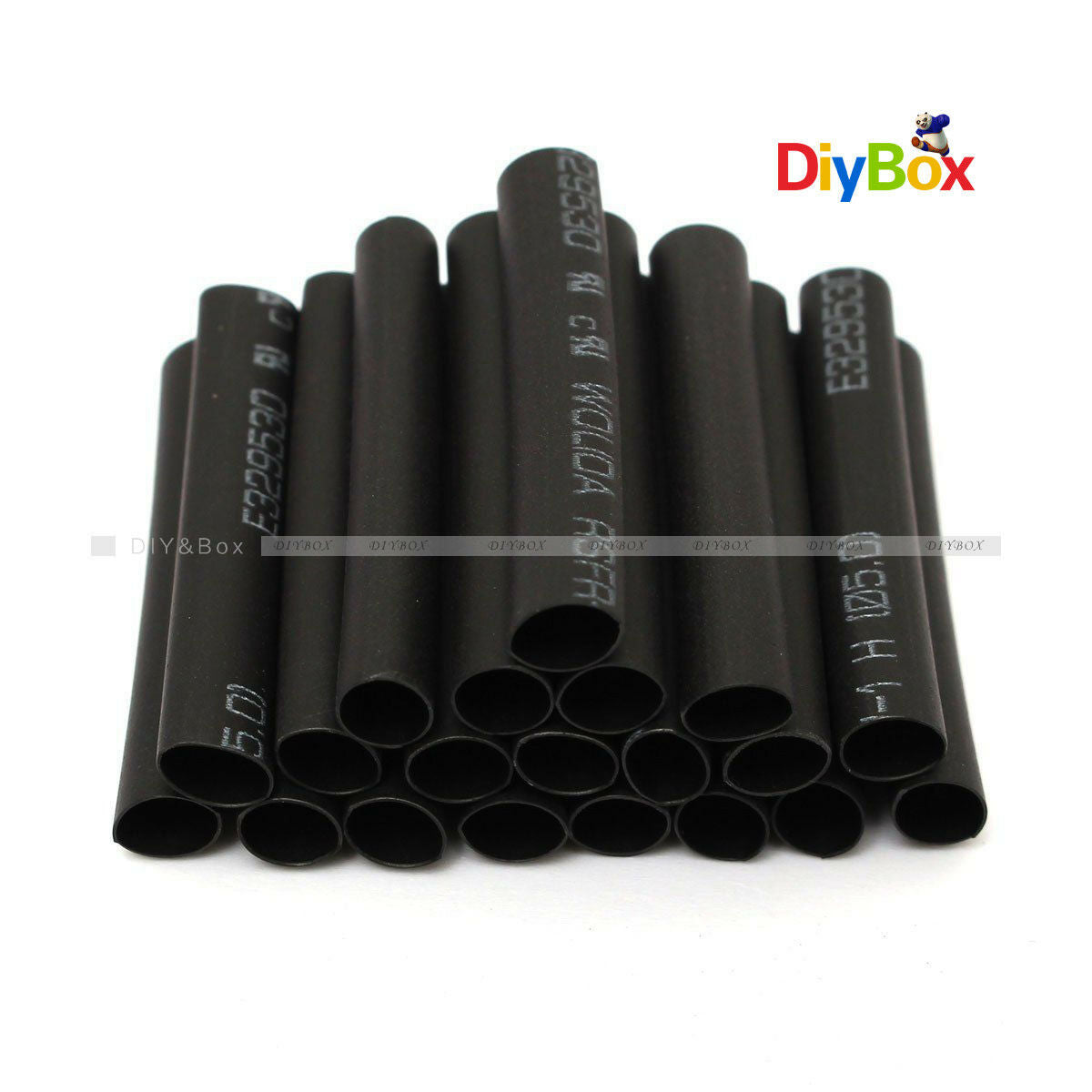 127Pcs2:1Black Polyolefin Heat Shrink Tubing Electrical Cable Sleeve Wire 7 Size