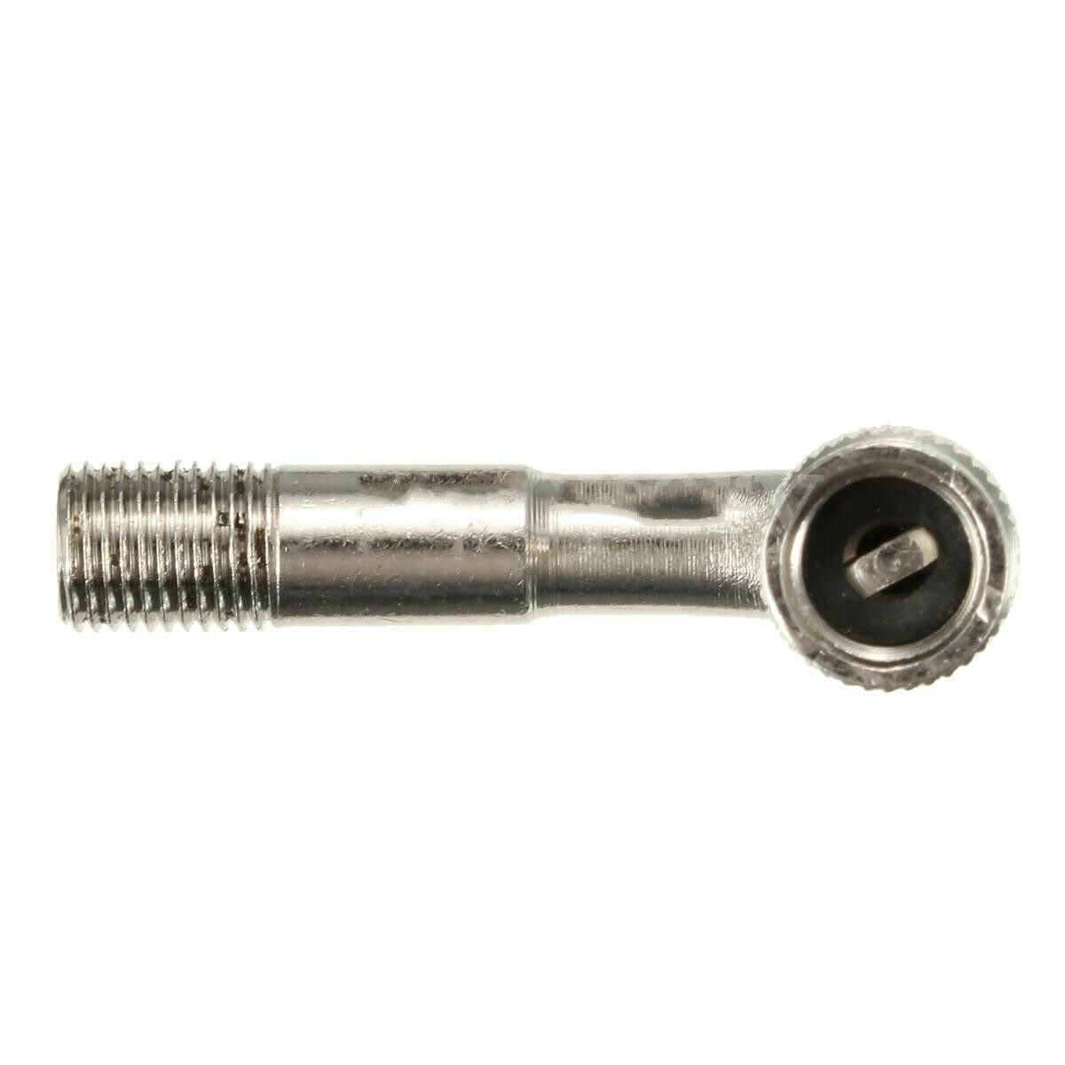 2x CAR MOTORBIKE TYRE VALVE EXTENSION ADAPTOR 90 DEGREE ANGLE SILVE WL.l8