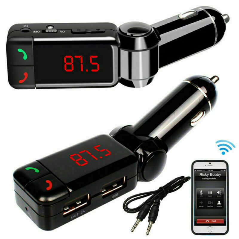 Mp3 Player Lcd Black Wireless Bluetooth Bluetooth Hands-Free Car Usb Charger Kit