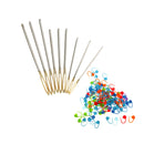 100 Pieces Brooch Clips Marking with 9 Sewing Needles Lovaro Knitted Tools