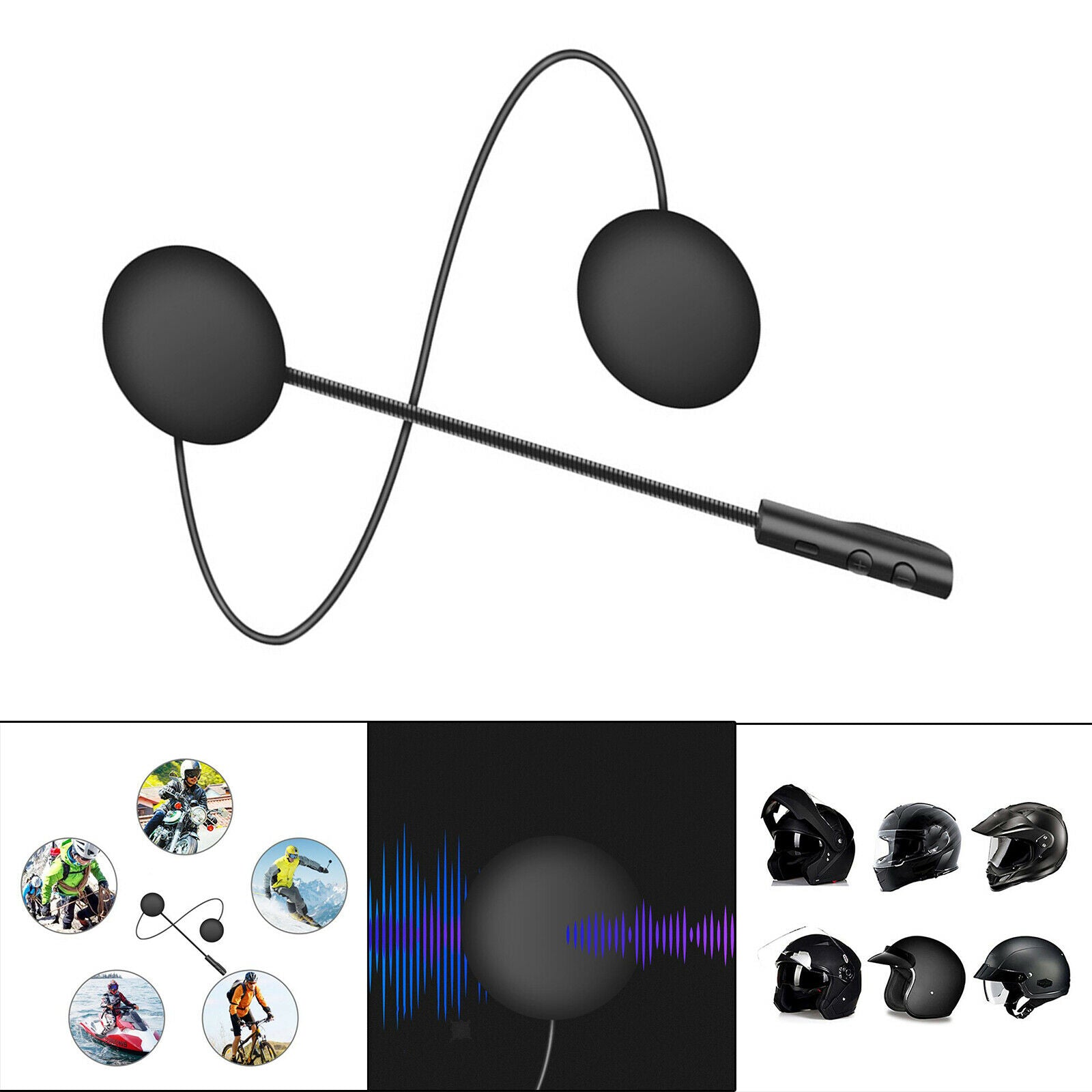 Helmet Bluetooth Headset Noise Cancellation Music Call Control for Riding