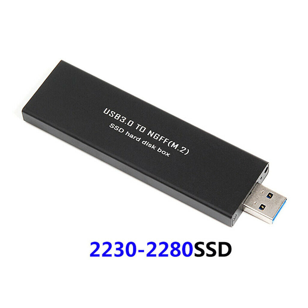 USB3.0 TO M.2 NGFF SSD External Enclosure Storage Case Adapter Aluminium Box