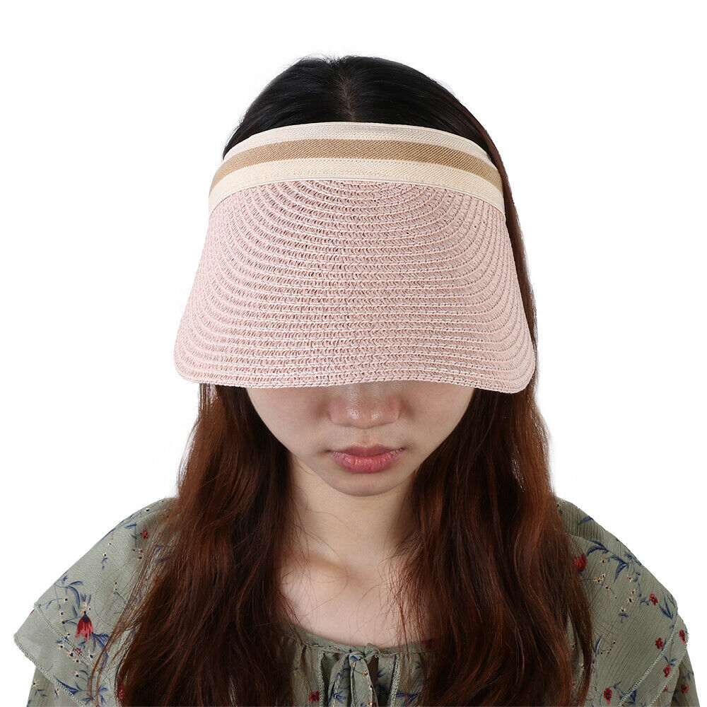 Summer Portable Wide Brim Suncap Beach Hats Straw Cap Sun Hat Visor Hat