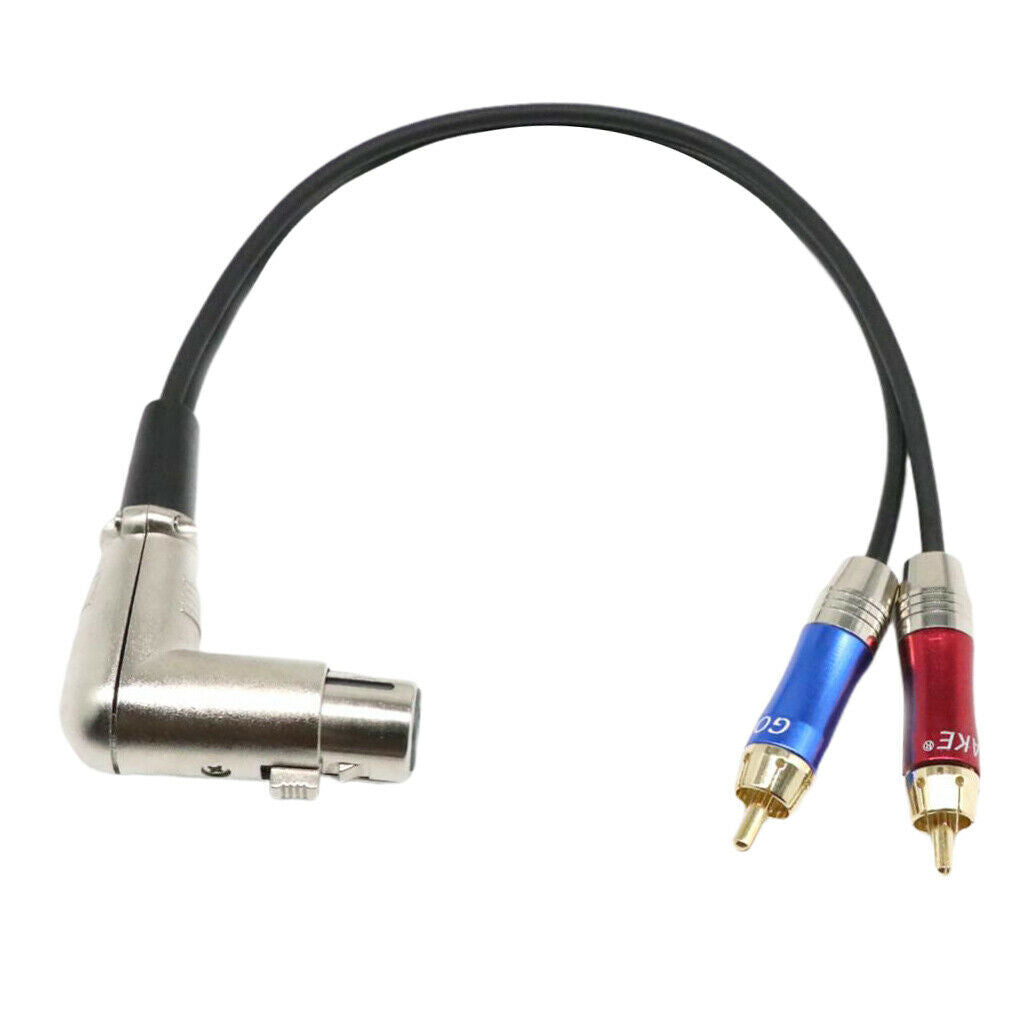 1Ft Audio XLR FeMale to 2-RCA Male Left Right Splitter Y Cable