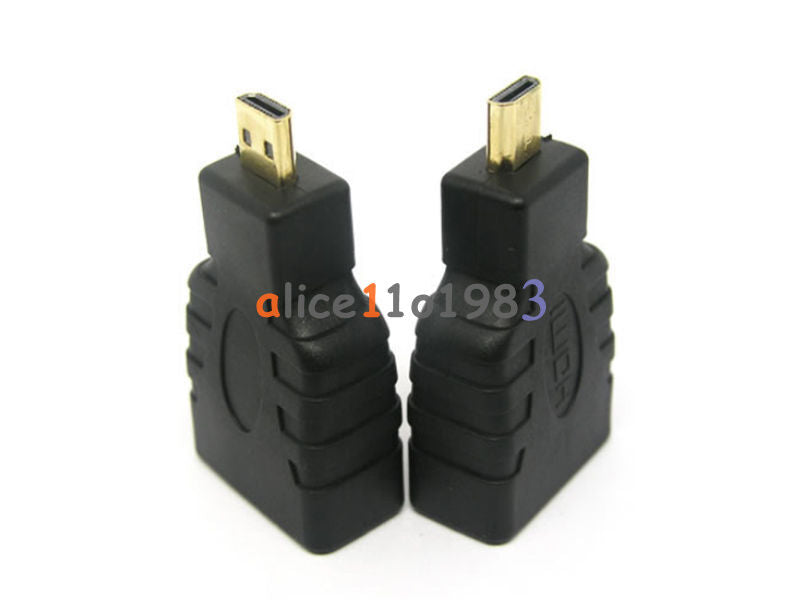 2PCS HDMI Female to Micro Male Converter Adapter Connector For HDTV Camera LCD