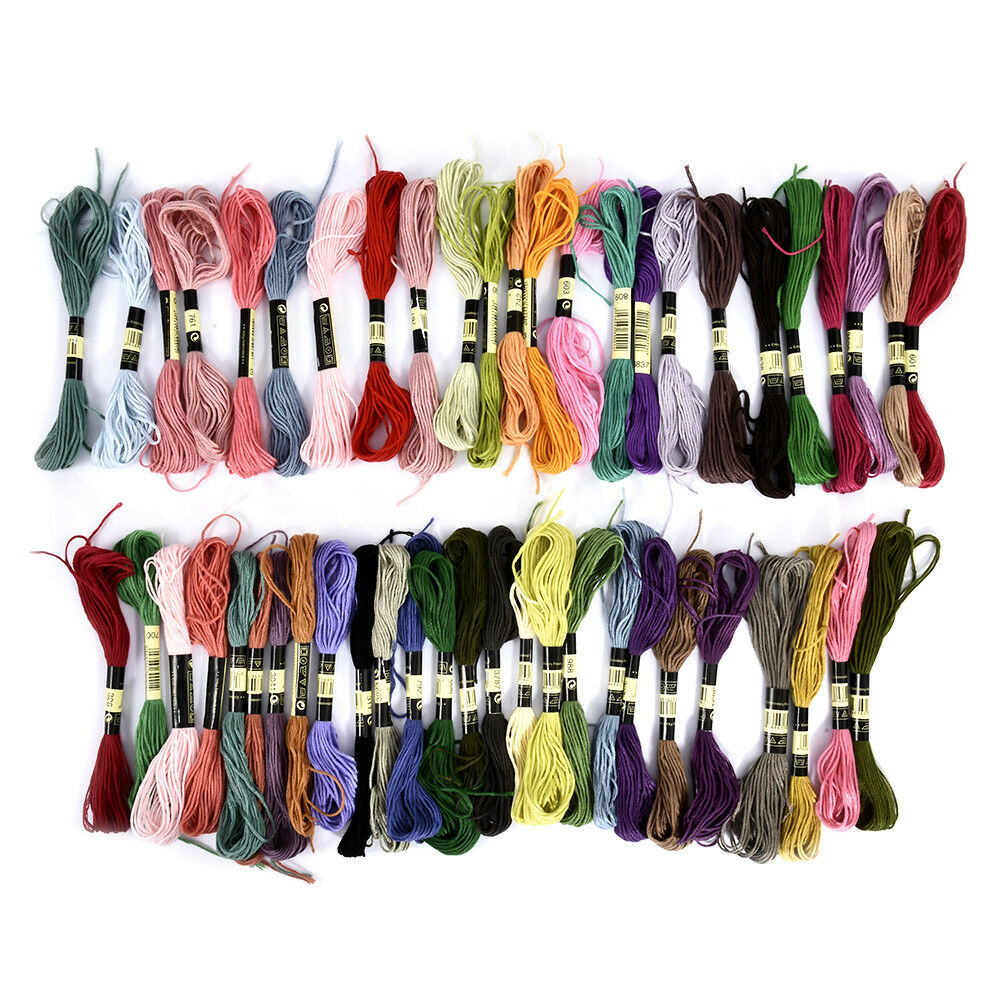 50*/set Multi Colors Cross Stitch Cotton Embroidery Thread Floss Sewing Skeins !