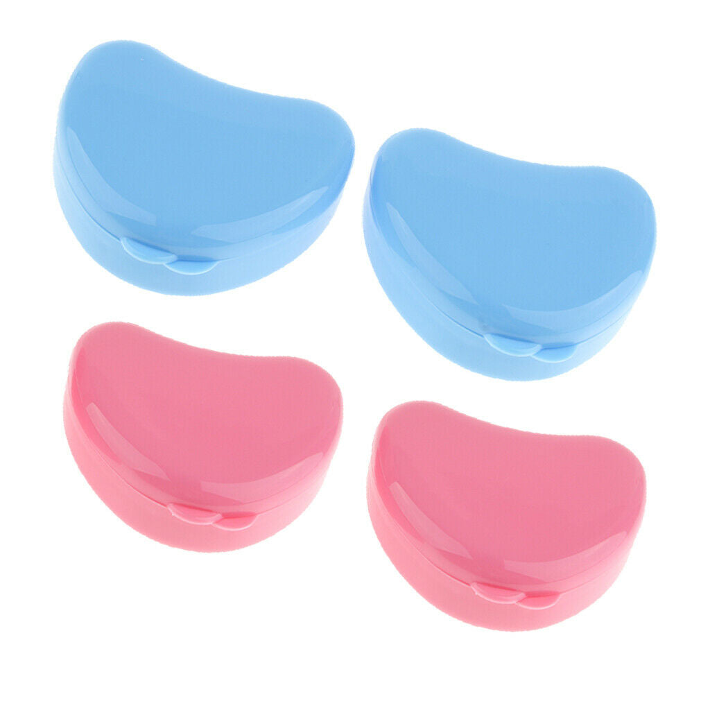 Orthodontic Retainer Case Mouthguard Storage Box--4 Pack