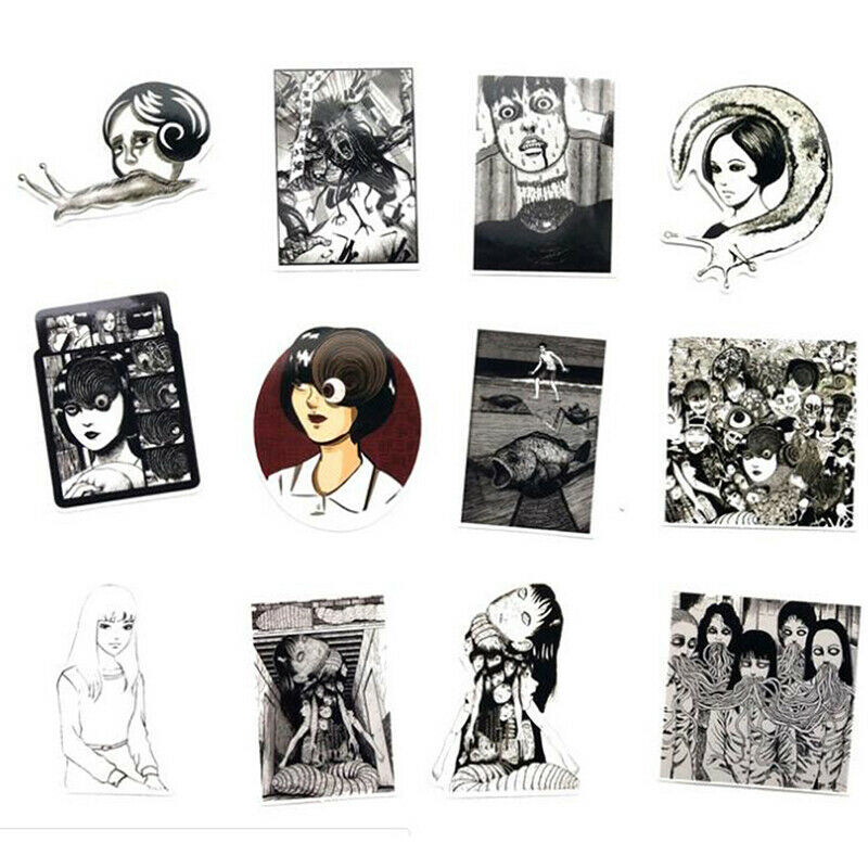 56Pcs Horror Comics Stickers Japanese ITO leap second Laptop Luggage D NT.l8