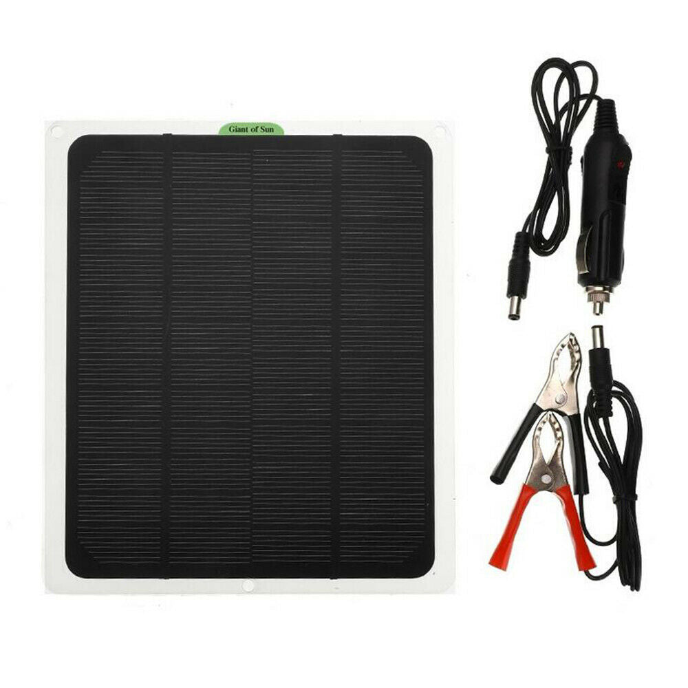 20W 12V Car Boat Yacht Solar Panel Trickle Battery Charger Power Supply