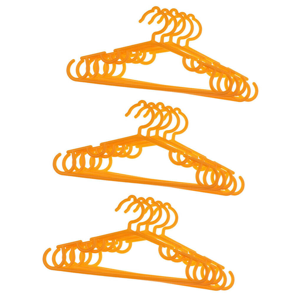 Plastic Coat Clothes Garment Trousers Hangers for Kids Baby Yellow