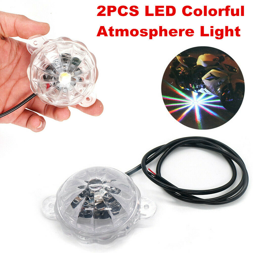 2PCS LED Colorful Light Car Motorcycle Vihicle Under Body Atmosphere Lamps 10W