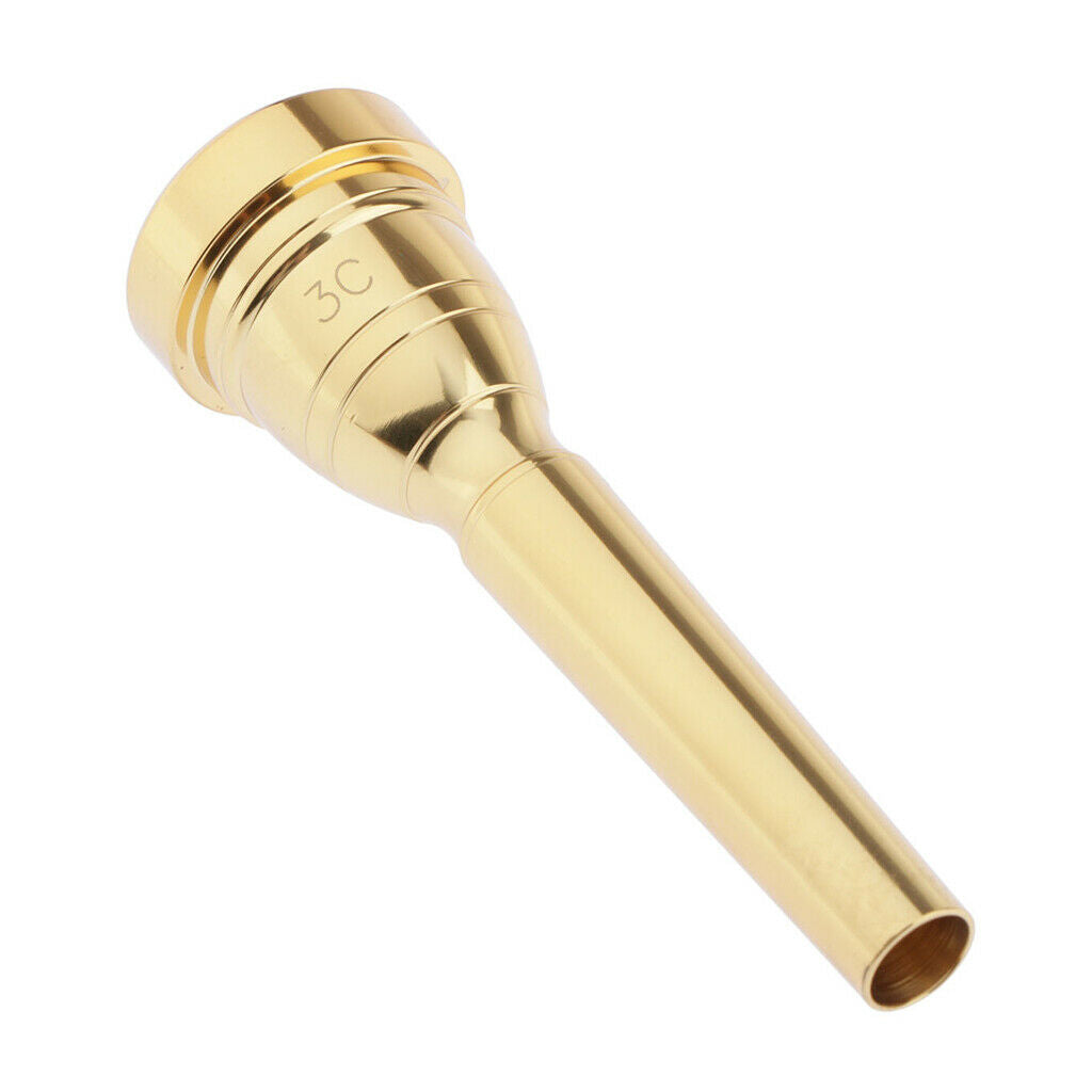 3C Size Rich Tone  Shape Golden Trumpet Mouthpiece Replacements Parts