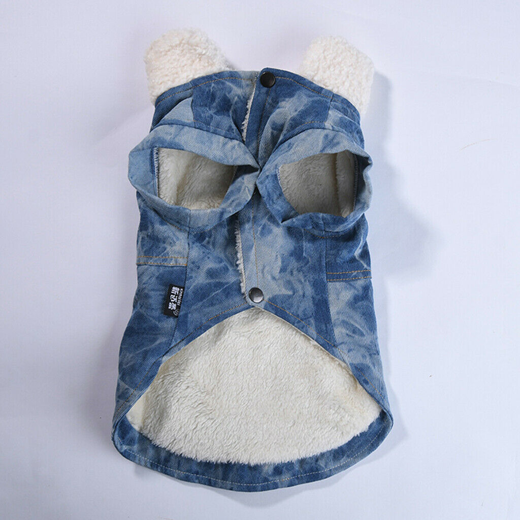 Puppy Winter Jacket Dogs Soft Jacket Apparel For Animals Puppies Blue-M
