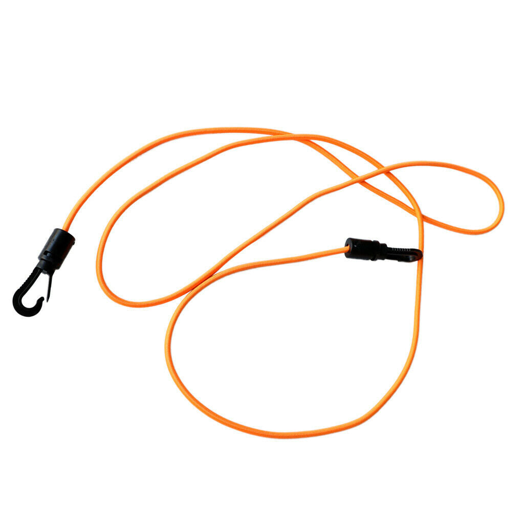 Elastic Bungee Shock Cord String Rope with Hooks for Kayak Boat Fluorescent