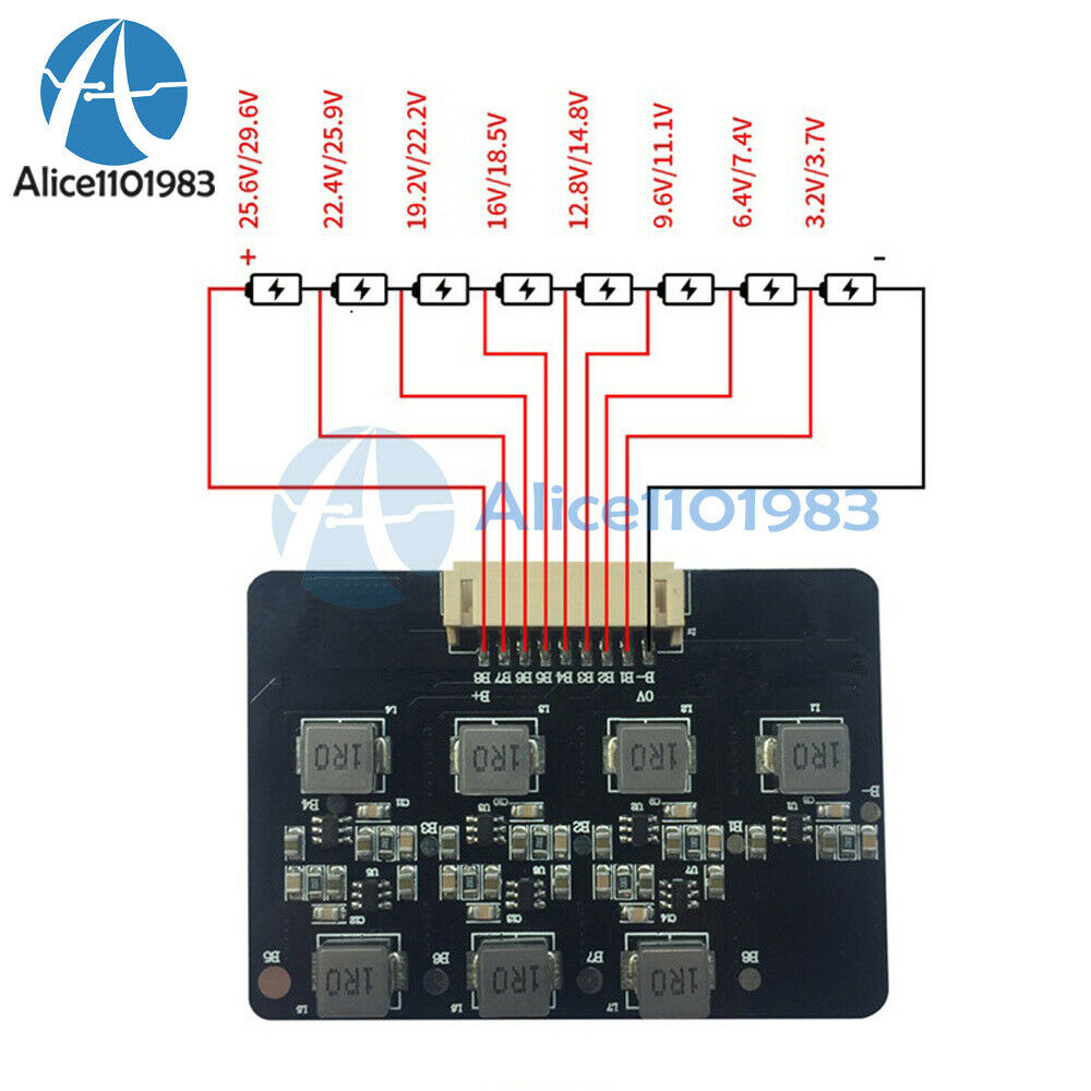 3S 4S 6S 2S ~8S Li-ion Lifepo4 LFP Battery Active Equalizer BMS 1.2A Balancer