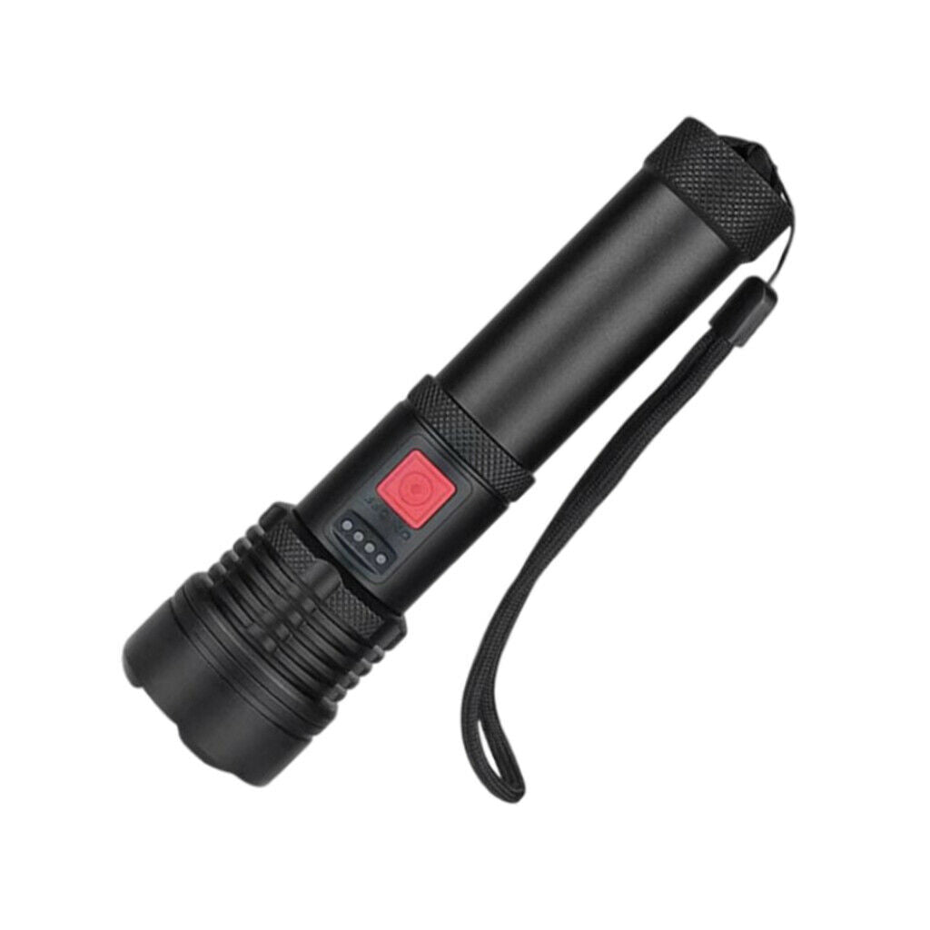 Rechargeable Handheld Battery Display Flashlights LED Zoom for Camping Lamp