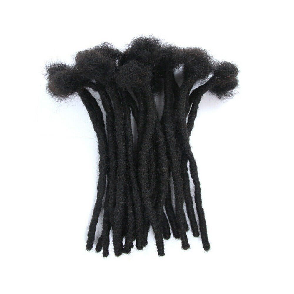10pcs 12" Human Hair Dreadlocks for Men Handmade Crochet Braiding Hair Extension