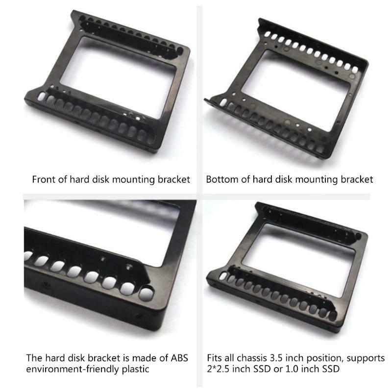 New Hot 2.5" to 3.5" SSD HDD Hard Disk Drive Bays Holder Plastic Mounting