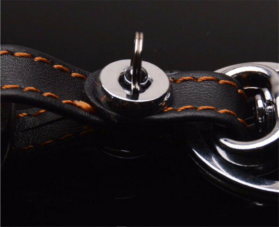 Leather Key Case Cover w/ Keychain For Renault Sandero Scenic Captur Clio Duste