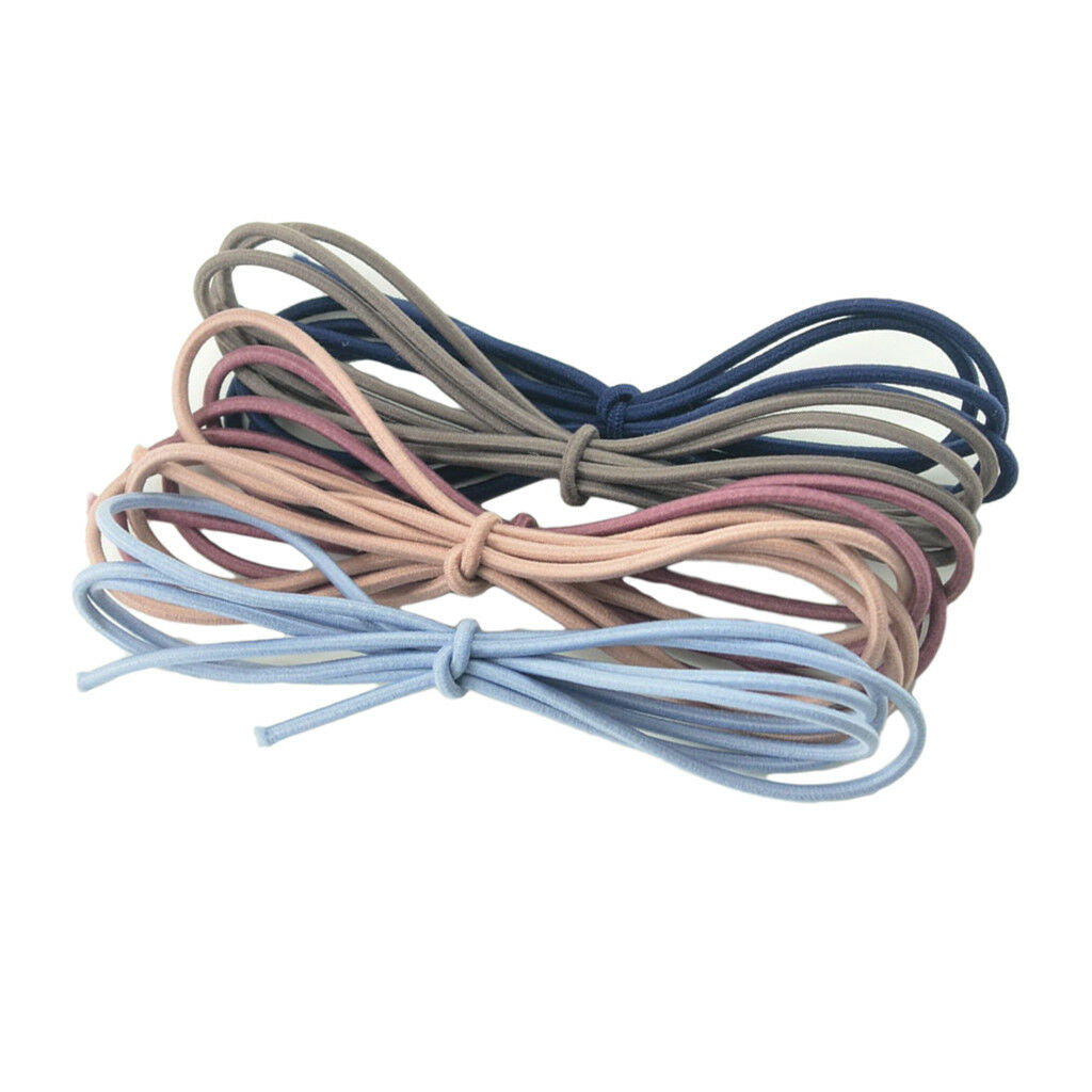 5 Meters Mixed Solid Round Rubber Cord Elastic String DIY Jewelry Hair Band