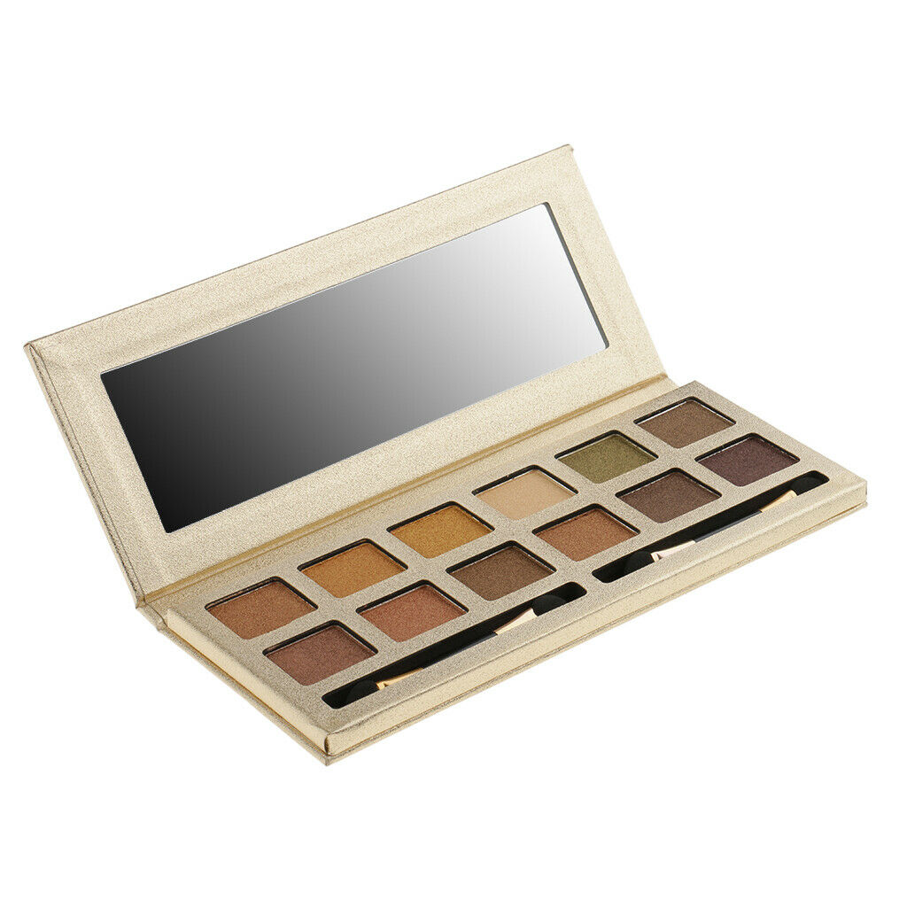 12 Color Waterproof Warm Glitter Smokey Eyeshadow Makeup Palette Shimmer NT3