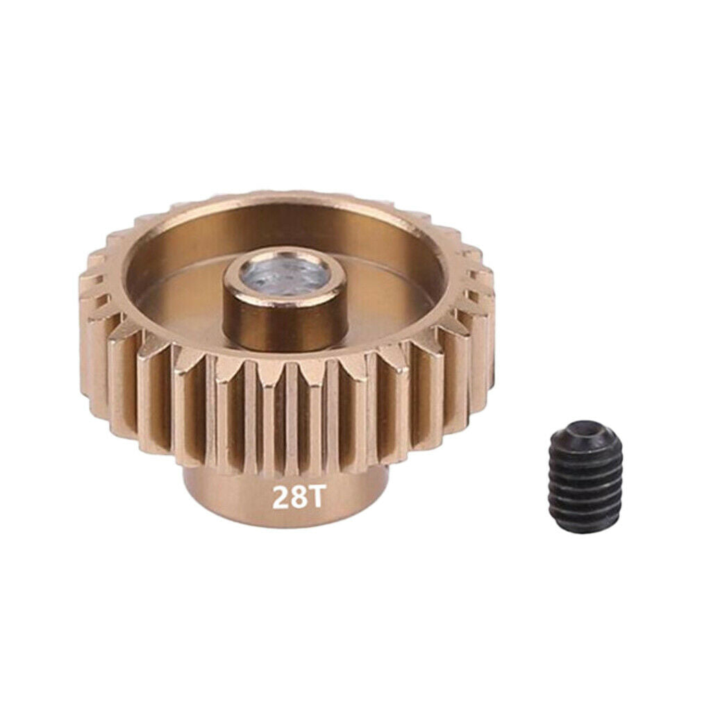 48P 46mm 28T Pinion Motor Gear RC 1:10 Racing Car Motor Pinion Replacement