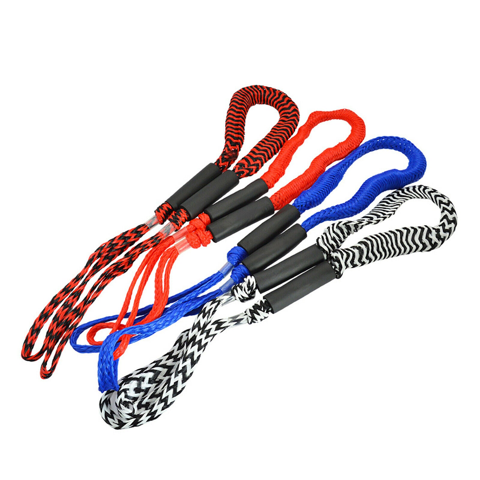 2X PWC Bungee Dock Line 4 ft Mooring Rope for Boat Jet Ski Docks Black_White