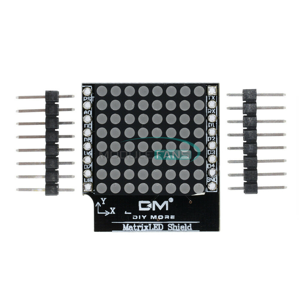 8x8 V1.0 Matrix LED Shield 8 Step Adjustable Intensity for WEMOS D1 mini