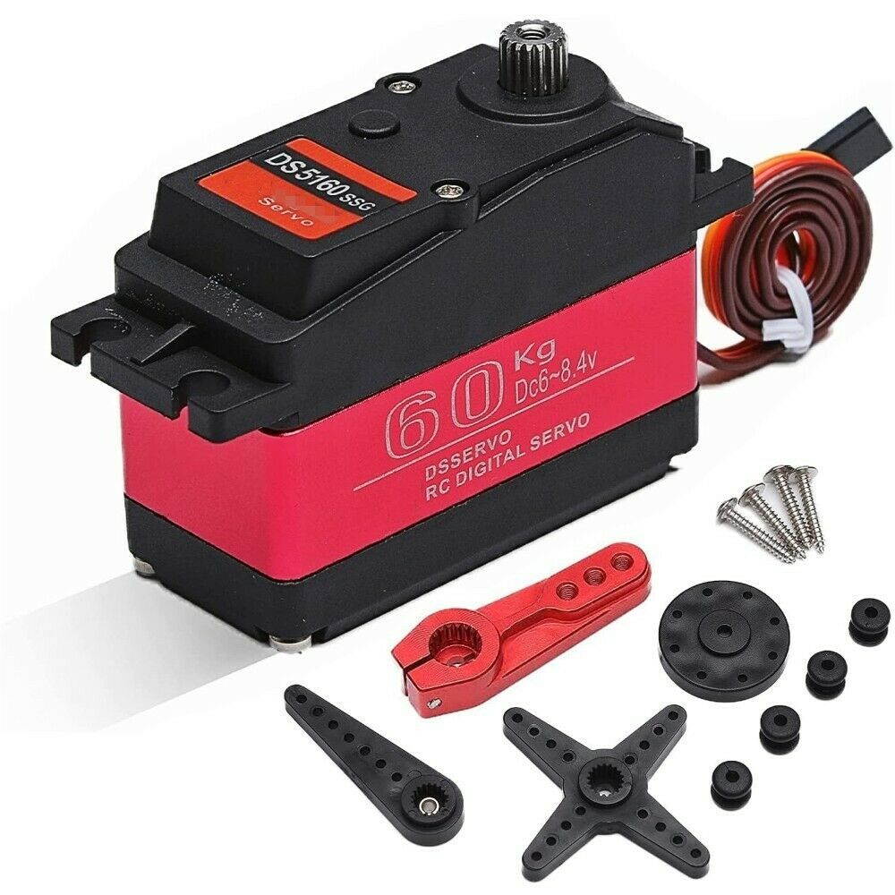 60kg Metal Gear Digital Steering Servo For Axial SCX6 1/6 RC Car Truck 6-8.4v