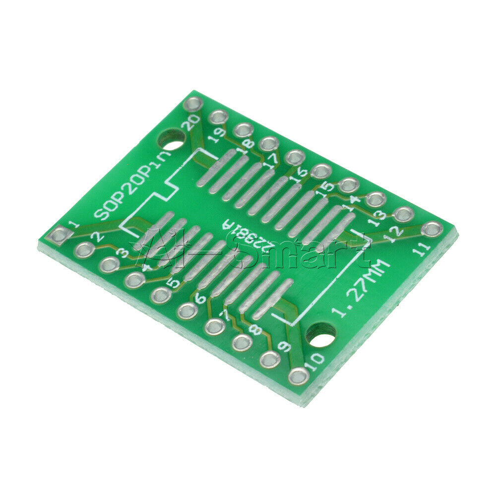 20PCS SSOP20 SOP20 TSSOP20 DIP20 0.65/1.27mm PCB SMD DIP/Adapter Plate Pitch