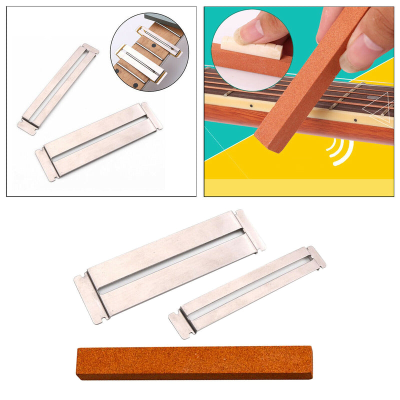 Guitar Fret Wire Sanding Stone Protector Guards Kit Polish DIY Luthier Tool
