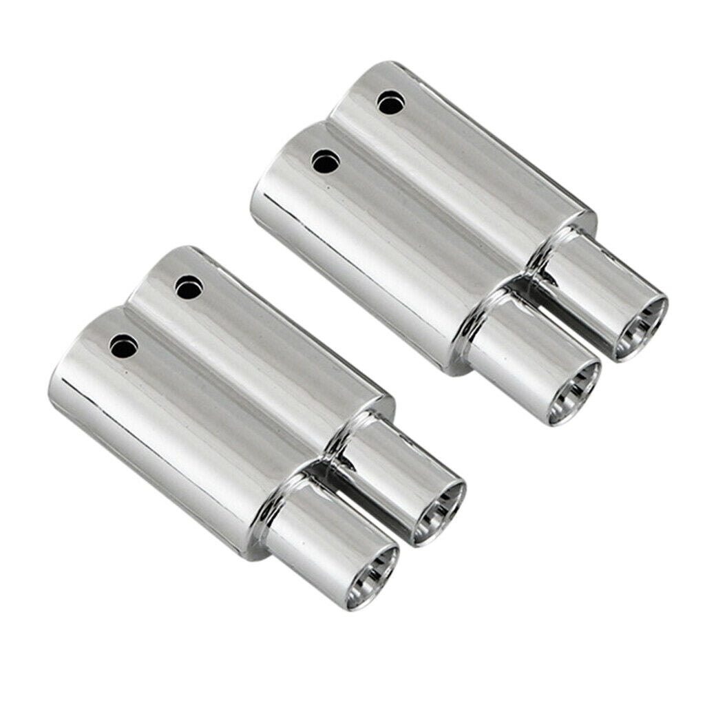 2 Pcs Durable Double Out Exhaust Pipe Set for 1/10 RC on-Road Racing  Cars