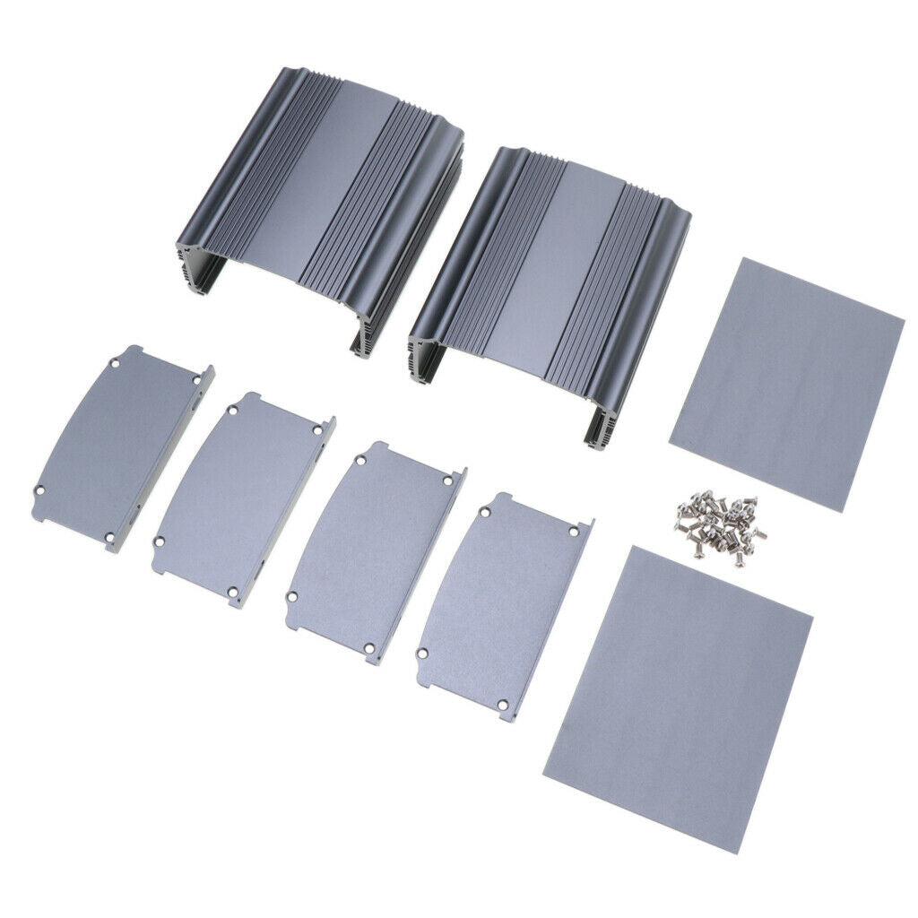 2-Pack Extruded Aluminum Electronic Power Enclosure PCB instrument Project Box