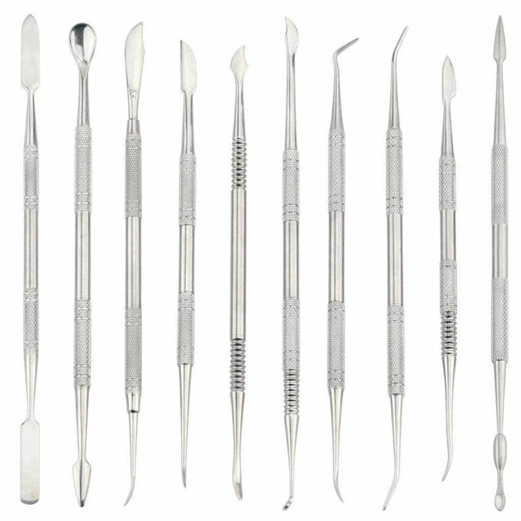 10-Piece Stainless Steel Wax Carvers Set Great For Carving, Cutting, Modeling,