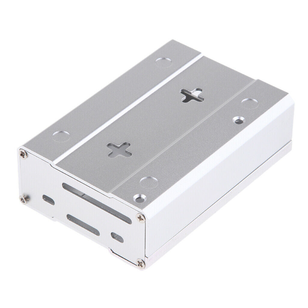 Aluminum Protective Case Metal Enclosure Cover Box For Raspberry Pi 3/ 2 gray