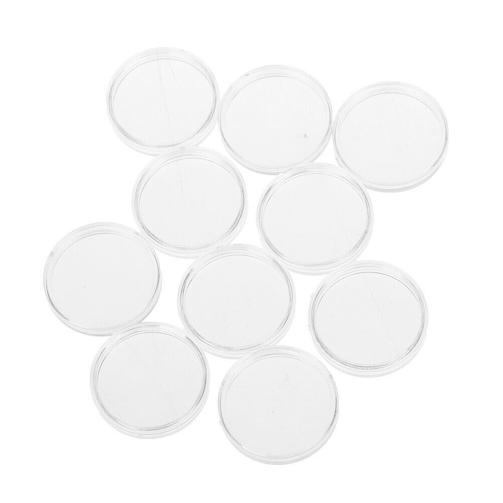 10Pcs 26mm plastic round applied clear cases coin storage capsules hol.l8