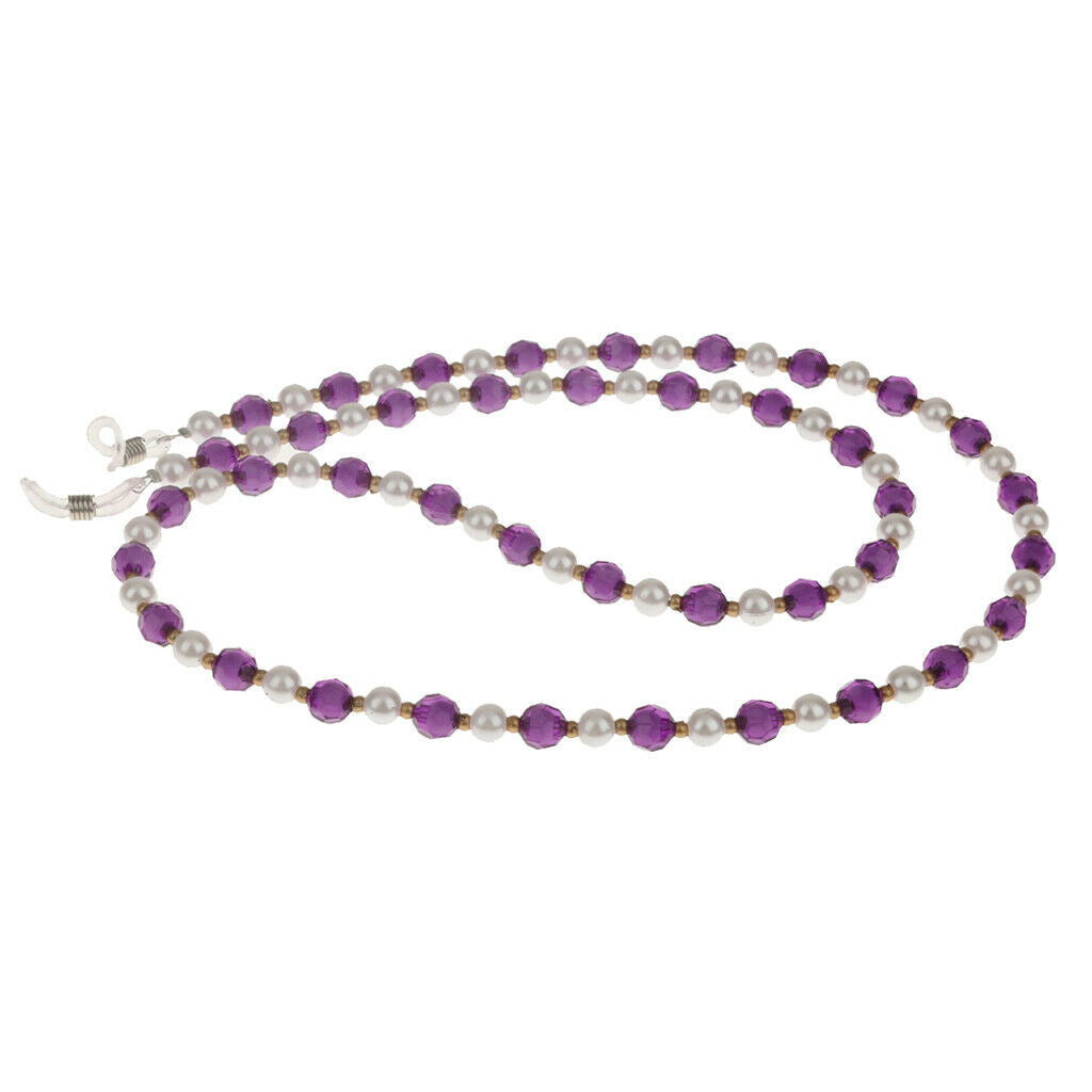 2pcs Eyeglasses Necklace Reading Glasses Spectacles Eyewear Beaded