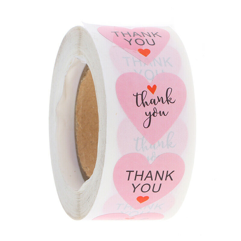 Thank You Stickers Seal Labels 500pcs 1 inch Pink Stationery StickemdJ TdJCA Kt