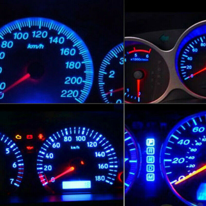 10pcs Blue T10 501 W5W 3W Car Dashboard Dash Panel Gauge Light Bulbs Accessories