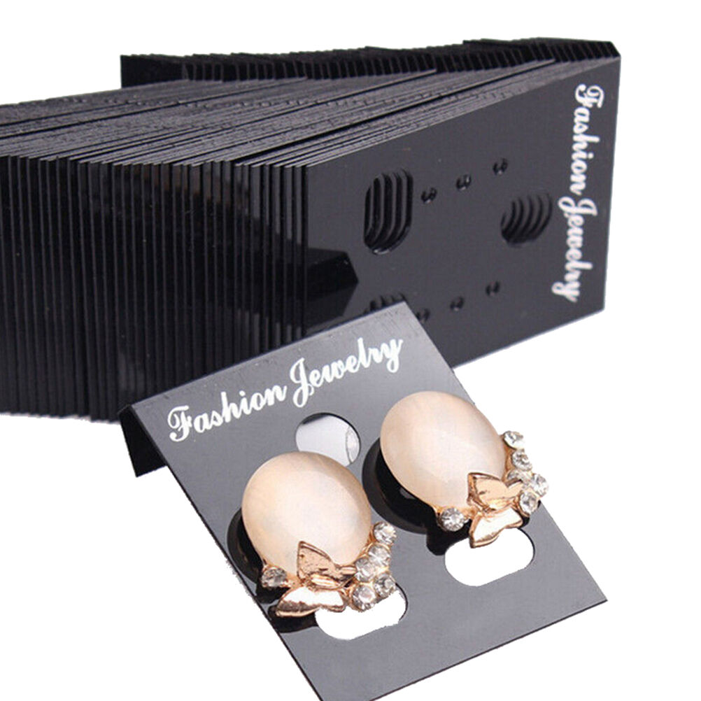 New 100pcs Professional Type Plastic Earring Ear Studs Holder Display Cards、 Ad