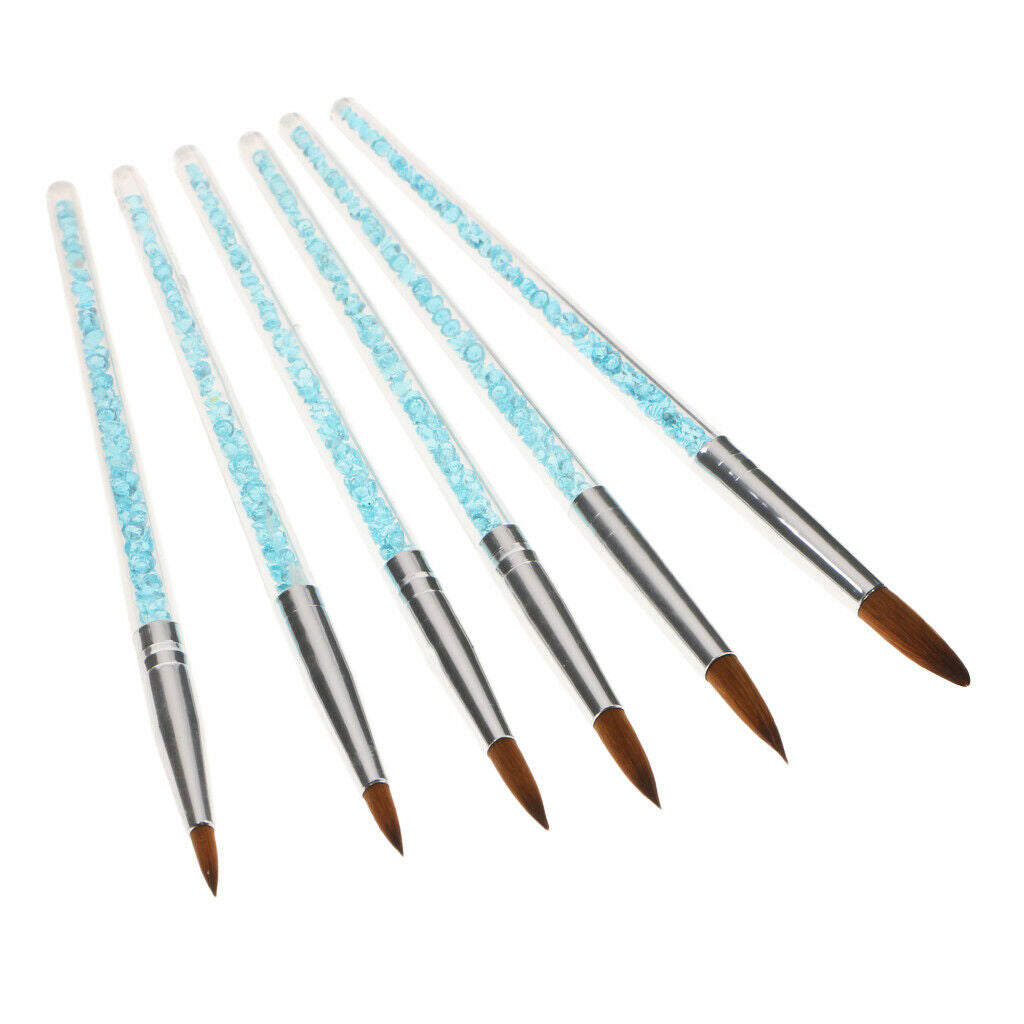 6 Pcs Mermaid Tail UV Gel Liner Brush Set Manicure Nail Art Pen Beauty Tools