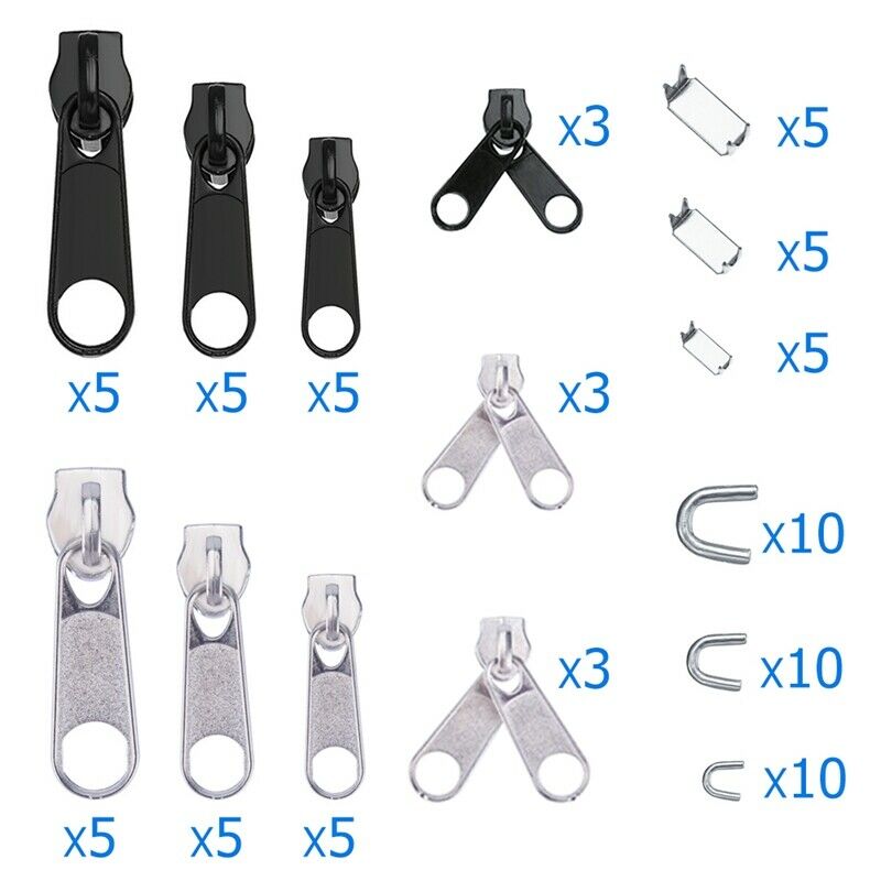 1X(85Pcs Zipper Repair Kit Zip Slider Rescue Universal Zippers Replacement J1G2)