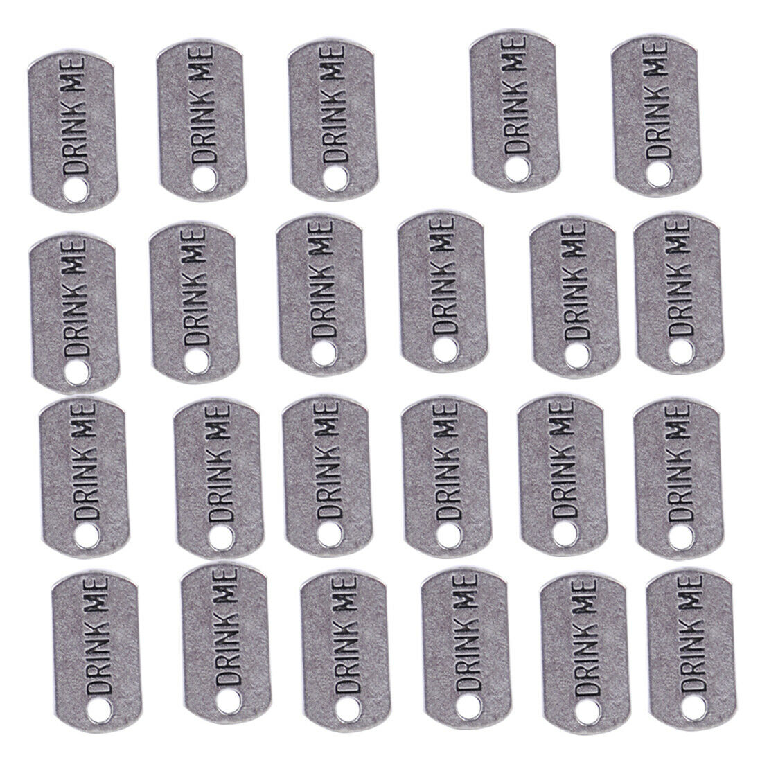 30xAntique DRINK ME Tag Charms Pendants Fit for Necklace Jewelry Craft 9x17mm An