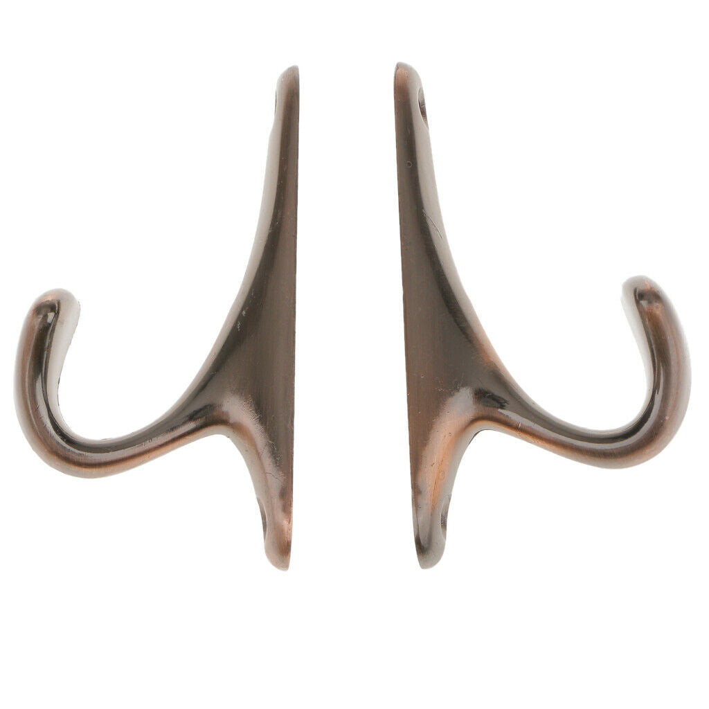 2Pcs Zinc Alloy Drapery Door Curtain Tiebacks Holdback Wall Hooks Cooper