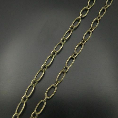 5 meters Antiqued Bronze Alloy Cable Chain Necklace Bracelet Making 6x3.5mm