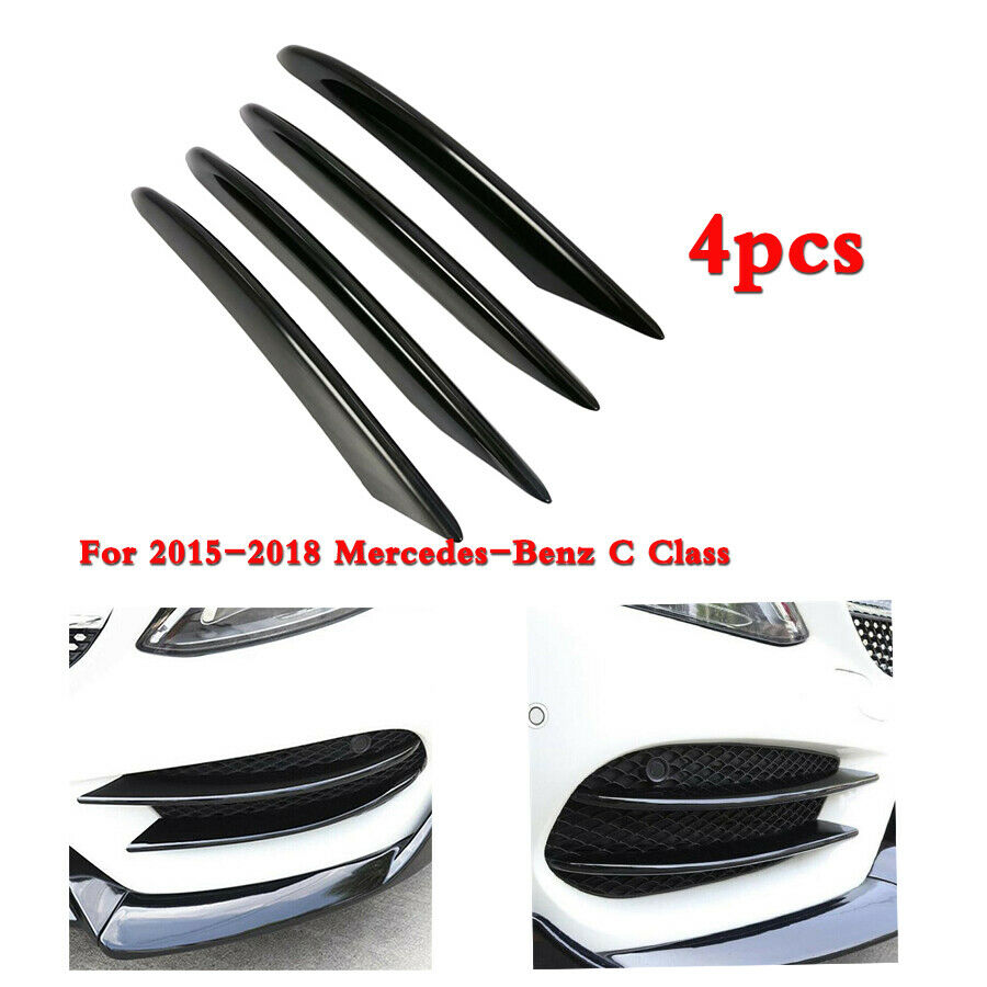 4pcs ABS Car Front Fog Decorative Cover Trim For 2015-2018 Mercedes-Benz C Class