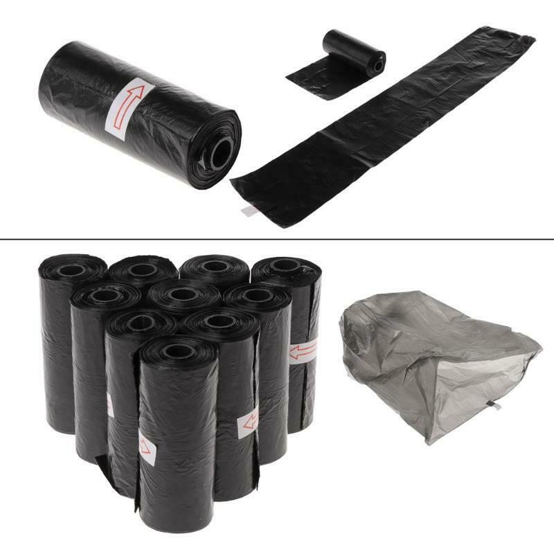 10 Roll/Set Garbage Bag Degradable Pet Poop Shit Trash Home Kitchen Waste Black
